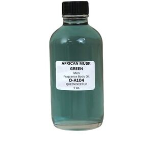 African Musk Green For Men All Natural Fresh Clean Scent 4 oz